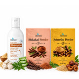 Multani Clay Shampoo, Shikakai & Satreetha Hair Pack Combo - ujjwala