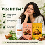 Multani Clay Shampoo, Shikakai & Satreetha Hair Pack Combo