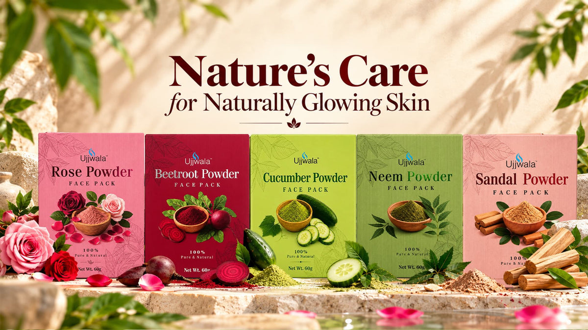 Rose, Cucumber, Beetroot, Neem & Sandal Face Pack Combo