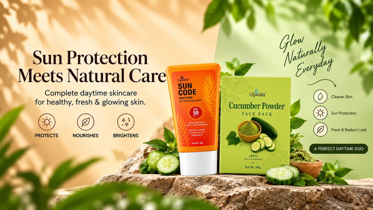 Cucumber Face Pack & Sun Code Sunscreen Combo