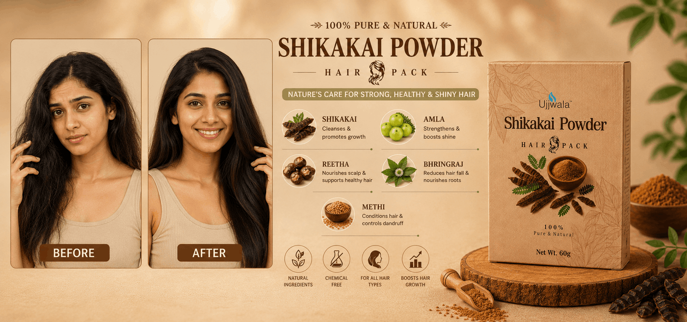 Ujjwala Shikakai Powder Hair Pack banner