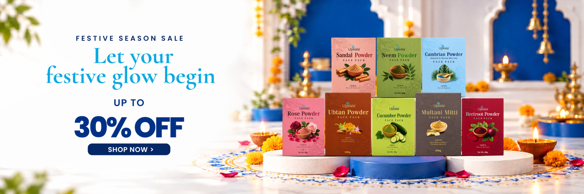 Festive season sale. Let your festive glow begin. Up to 30% off. Shop now.